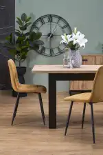 Bagio bővíthető étkezőasztal – artisan tölgy / fekete - Image 9
