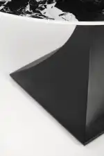 Manuel kerek étkezőasztal – fekete márvány / fekete - Image 10