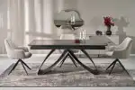 Hilario bővíthető étkezőasztal – dió / fekete - Image 2