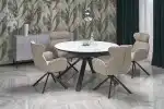 Vertigo bővíthető étkezőasztal – fehér márvány / fekete - Image 2