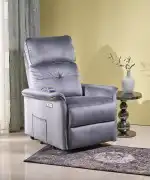 Semir 2 elektromosan dönthető masszázs pihenőfotel kiszállást segítő funkcióval – szürke - Image 5
