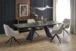 Armani bővíthető étkezőasztal – fekete márvány / fekete