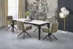 Felix bővíthető étkezőasztal – fehér márvány / fekete - Image 2
