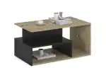 Iva dohányzóasztal – artisan tölgy / fekete