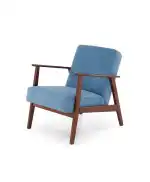 MILANO 1S pihenő szék, szín: kék/sötét dió - Image 3