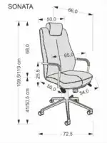 Sonata XXL főnöki forgószék – fekete - Image 2