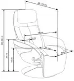 Optima 2 dönthető pihenőfotel – szürke - Image 2