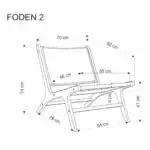 Foden 2 pihenőfotel – natúr - Image 12