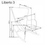 Liberto 3 hintafotel – fehér / fekete - Image 12