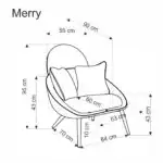 Merry pihenőfotel – szürke - Image 7