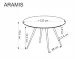 Aramis étkezőasztal – terazzo / fehér - Image 12