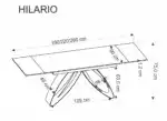 Hilario bővíthető étkezőasztal – fekete márvány / fekete - Image 19
