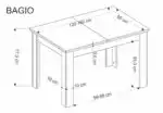 Bagio bővíthető étkezőasztal – artisan tölgy / fekete - Image 17