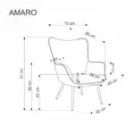 Amaro pihenőfotel – mustár - Image 12