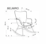 Belmiro hintafotel – olíva - Image 12