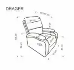Drager dönthető pihenőfotel – sötétzöld - Image 14