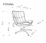 Fofana forgófotel – krém - Image 11