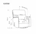 Karim hintázó-dönthető pihenőfotel – szürke - Image 13