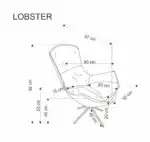 Lobster forgófotel – fahéj / khaki - Image 13