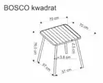 Bosco négyzetes kerti asztal – fekete - Image 9