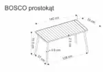 Bosco téglalap kerti asztal – fehér - Image 9