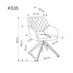 K535 forgatható szék – zöld - Image 11
