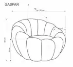 Gaspar 2 pihenőfotel – mustár - Image 12