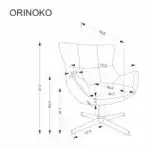 Orinoko forgófotel – szürke - Image 12