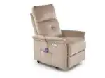 Semir 2 elektromosan dönthető masszázs pihenőfotel kiszállást segítő funkcióval – bézs - Image 5