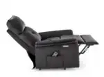 Semir 2 elektromosan dönthető masszázs pihenőfotel kiszállást segítő funkcióval – fekete - Image 3