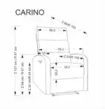Carinio elektromosan dönthető masszázs pihenőfotel – világos bézs - Image 13