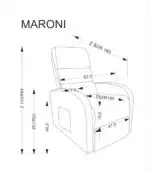 Maroni elektromosan dönthető fotel, kiszállás könnyítő funkcióval – szürke - Image 15