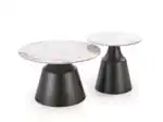 Magneta dohányzóasztal (2 db-os szett) – fehér márvány / fekete - Image 19