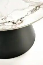 Magneta dohányzóasztal (2 db-os szett) – fehér márvány / fekete - Image 4