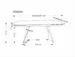 Armani bővíthető étkezőasztal – fekete márvány / fekete - Image 17