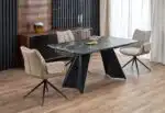 Armani bővíthető étkezőasztal – fekete márvány / fekete - Image 6