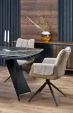 Armani bővíthető étkezőasztal – fekete márvány / fekete - Image 8