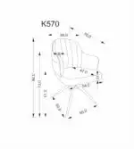 K570 forgatható táskarugós szék – fahéj - Image 12