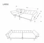 Larix kinyitható kanapé – szürke - Image 13