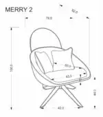 Merry 2 forgófotel – kapucsínó - Image 12