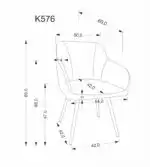 K576 forgatható szék – szürke - Image 19