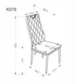 K578 szék – fekete / króm - Image 11