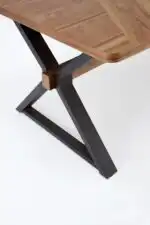 Baron bővíthető étkezőasztal – dió / fekete - Image 18