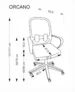 Orcano forgószék – fekete - Image 19