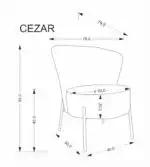 Cezar pihenőfotel – szürke - Image 12