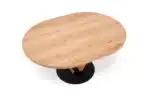 Fanis kerek bővíthető étkezőasztal – natúr / fekete - Image 13