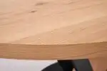 Fanis kerek bővíthető étkezőasztal – natúr / fekete - Image 9