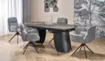 Forum bővíthető étkezőasztal – fekete márvány / fekete - Image 6