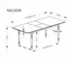 Nelson bővíthető étkezőasztal – fehér - Image 16
