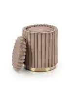 Fido tárolós puff szett (2 db) – kapucsínó / arany - Image 6
